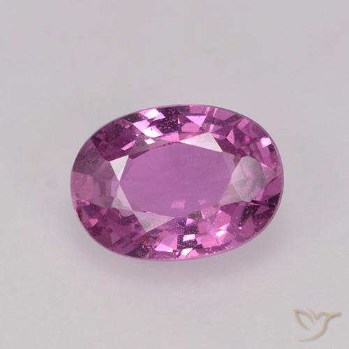 0.86ct Natural Púrpura rosado Zafiro, Ovalada, VS