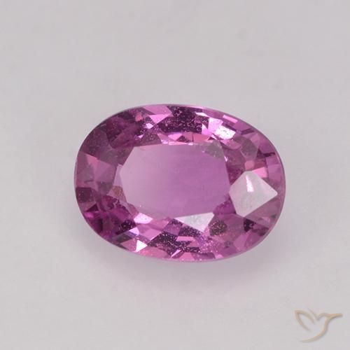 Zafiro Púrpura rosado natural de 0.86 ct, Ovalada, VS