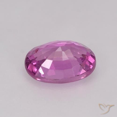 Zafiro Púrpura rosado natural de 0.86 ct, Ovalada, VS