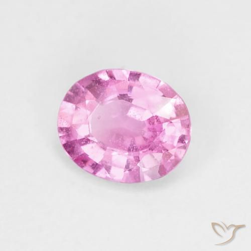 Zafiro Rosado intenso natural de 0.68 ct, Ovalada, VS