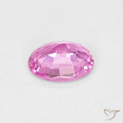 Zafiro Rosado intenso natural de 0.68 ct, Ovalada, VS