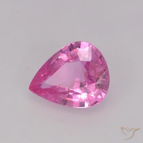 Zafiro Rosado medio natural de 0.61 ct, En forma de pera, VS