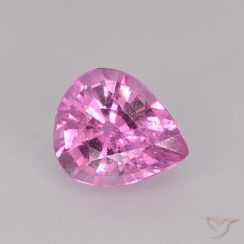 0.74ct Natural Púrpura intenso Zafiro, En forma de pera, VS