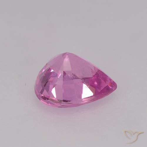 Zafiro Púrpura intenso natural de 0.74 ct, En forma de pera, VS