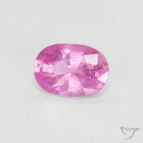 0.79ct Natural Rosado intenso Zafiro, Ovalada, VS