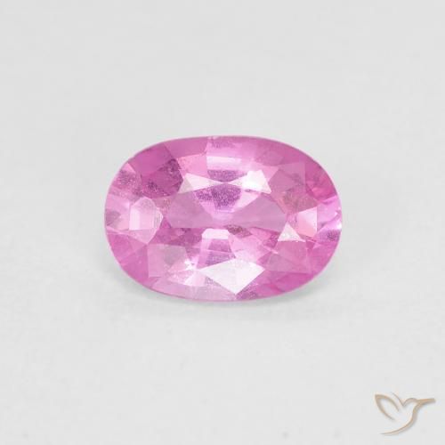 Zafiro Rosado intenso natural de 0.79 ct, Ovalada, VS