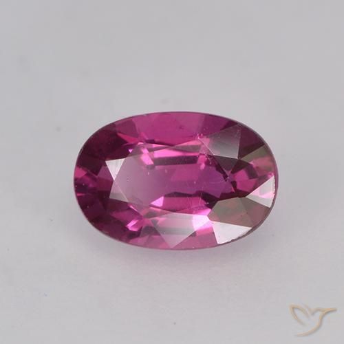 Zafiro Púrpura claro natural de 0.55 ct, Ovalada, VVS-VS