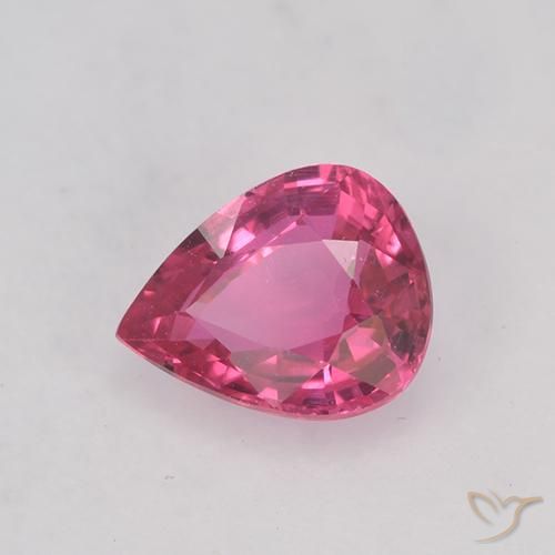 Zafiro Rosado medio natural de 0.69 ct, En forma de pera, VVS-VS