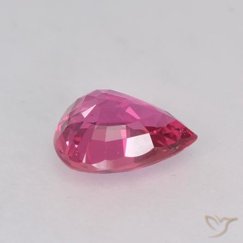 Zafiro Rosado medio natural de 0.69 ct, En forma de pera, VVS-VS