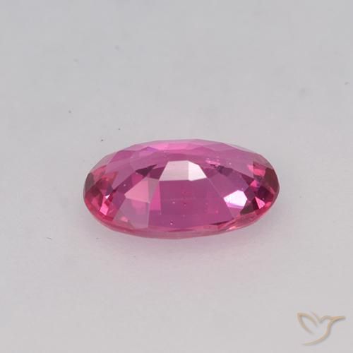 Zafiro Rosado intenso natural de 0.49 ct, Ovalada, VVS-VS