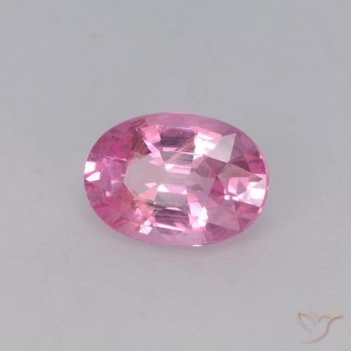 Zafiro Rosado Bubblegum natural de 0.65 ct, Ovalada, VVS-VS
