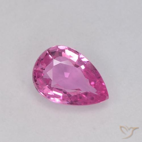 0.67ct Natural Rosa oscuro Zafiro, En forma de pera, VVS