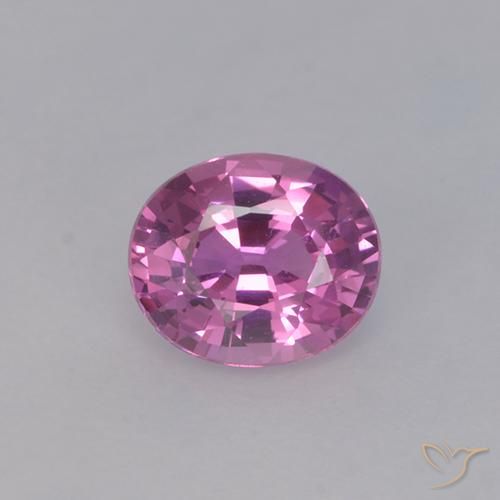 0.86ct Natural Púrpura rosáceo intenso Zafiro, Ovalada, VVS-VS