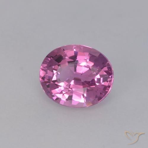Zafiro Púrpura rosáceo intenso natural de 0.86 ct, Ovalada, VVS-VS