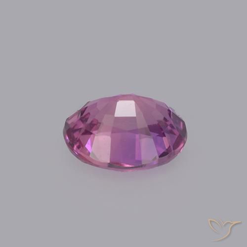 Zafiro Púrpura rosáceo intenso natural de 0.86 ct, Ovalada, VVS-VS