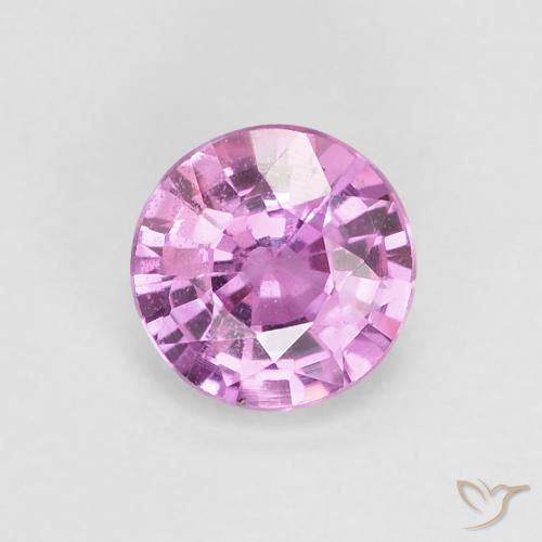0.54ct Natural Púrpura rojizo Zafiro, Redondo, VVS-VS