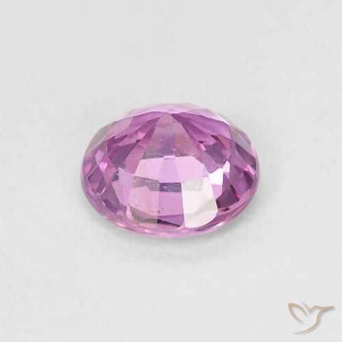 Zafiro Púrpura rojizo natural de 0.54 ct, Redondo, VVS-VS