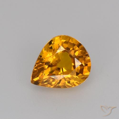 0.79ct Natural Oro Zafiro, En forma de pera, VS