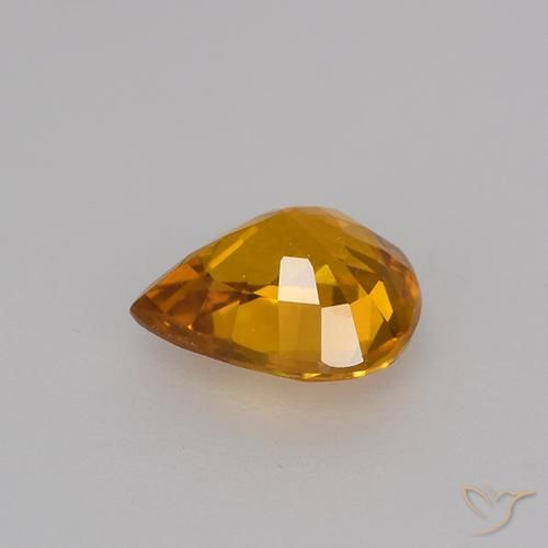 Zafiro Oro natural de 0.79 ct, En forma de pera, VS