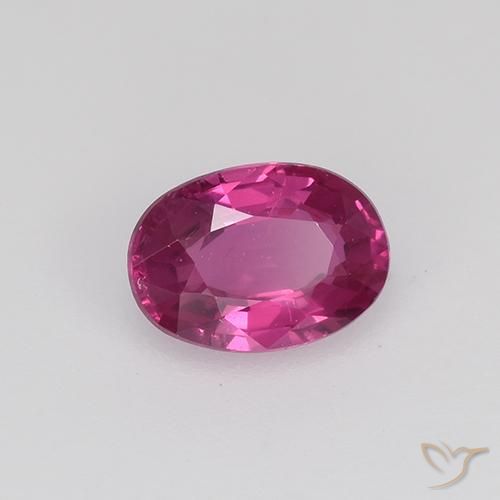 Zafiro Rosado magenta natural de 0.52 ct, Ovalada, VVS-VS