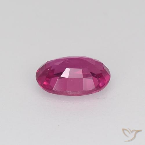 Zafiro Rosado magenta natural de 0.52 ct, Ovalada, VVS-VS