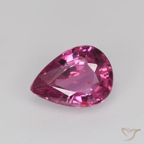 0.58ct Natural Púrpura medio Zafiro, En forma de pera, VVS-VS