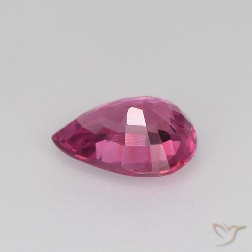 Zafiro Púrpura medio natural de 0.58 ct, En forma de pera, VVS-VS
