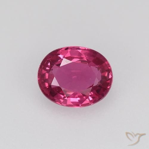 0.45ct Natural Rojo claro Zafiro, Ovalada, VVS-VS