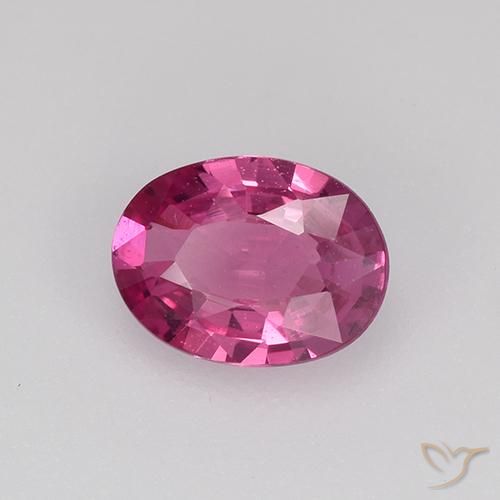Zafiro Púrpura medio natural de 0.60 ct, Ovalada, VVS-VS
