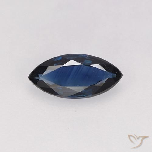 0.57ct Natural Azul marino Zafiro, Marquesa, VVS