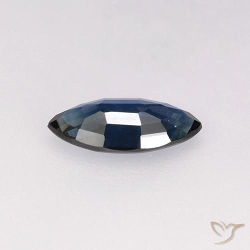 Zafiro Azul marino natural de 0.57 ct, Marquesa, VVS
