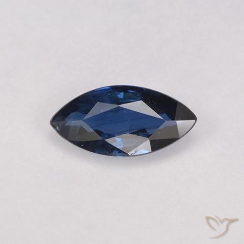 0.55ct Natural Azul marino Zafiro, Marquesa, VS
