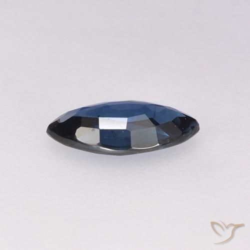 Zafiro Azul marino natural de 0.55 ct, Marquesa, VS