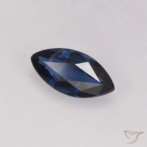 Zafiro Azul crepúsculo natural de 0.71 ct, Marquesa, VS