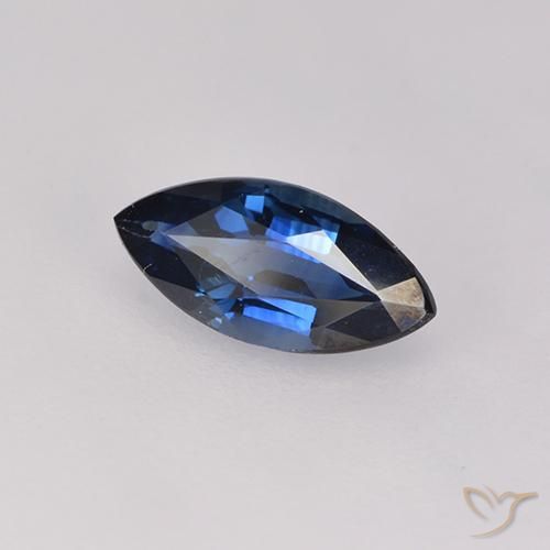 Zafiro Azul crepúsculo natural de 0.60 ct, Marquesa, VVS-VS
