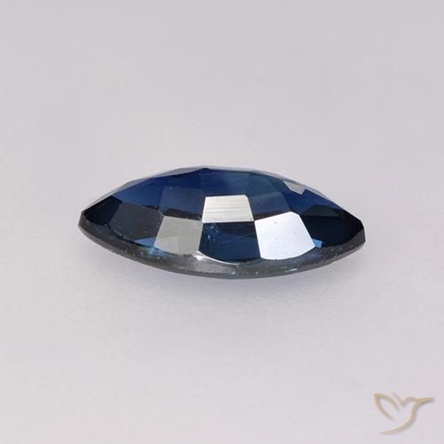 Zafiro Azul noche natural de 0.76 ct, Marquesa, VVS-VS