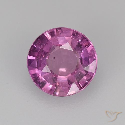 0.59ct Natural Púrpura oscuro medio Zafiro, Redondo, VS