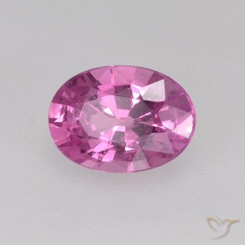 Zafiro Púrpura medio natural de 0.69 ct, Ovalada, VVS-VS