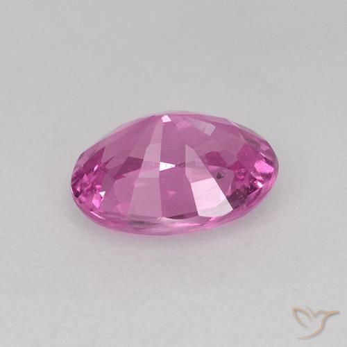 Zafiro Púrpura medio natural de 0.69 ct, Ovalada, VVS-VS