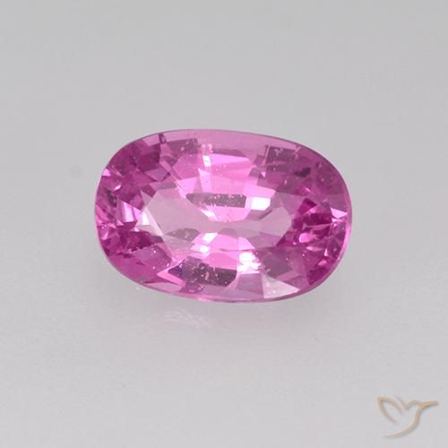 Zafiro Púrpura rosado claro natural de 0.78 ct, Ovalada, VVS-VS