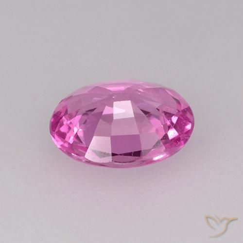 Zafiro Rosa oscuro natural de 0.70 ct, Ovalada, VVS-VS