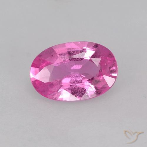 0.66ct Natural Rosa oscuro Zafiro, Ovalada, VS