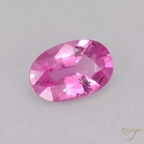Zafiro Rosa oscuro natural de 0.66 ct, Ovalada, VS