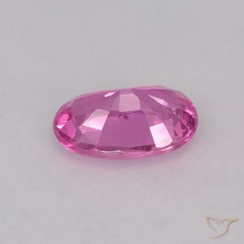 Zafiro Rosa oscuro natural de 0.66 ct, Ovalada, VS