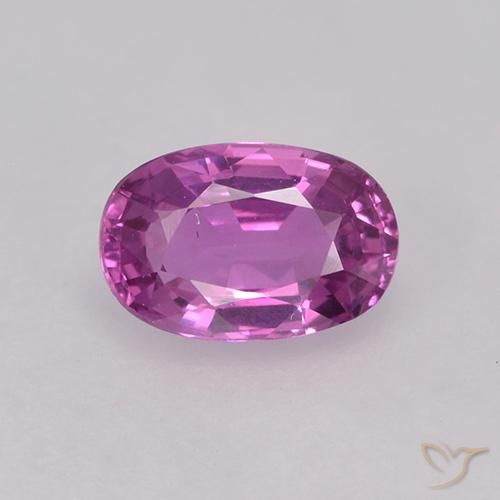 0.85ct Natural Magenta claro Zafiro, Ovalada, VVS