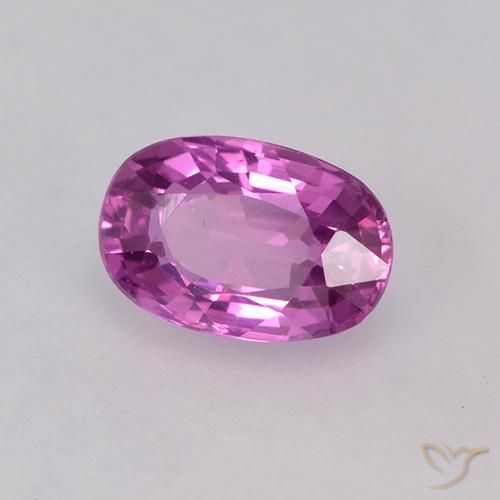 Zafiro Magenta claro natural de 0.85 ct, Ovalada, VVS