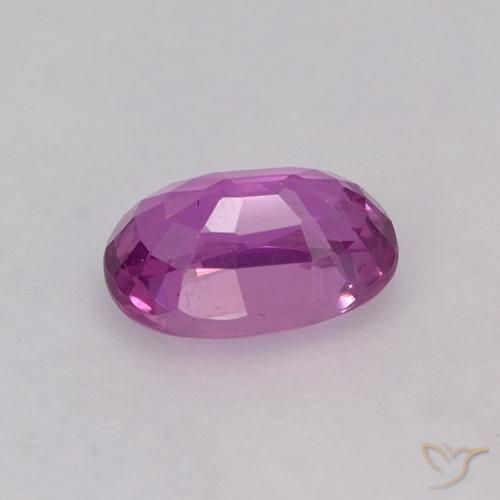 Zafiro Magenta claro natural de 0.85 ct, Ovalada, VVS