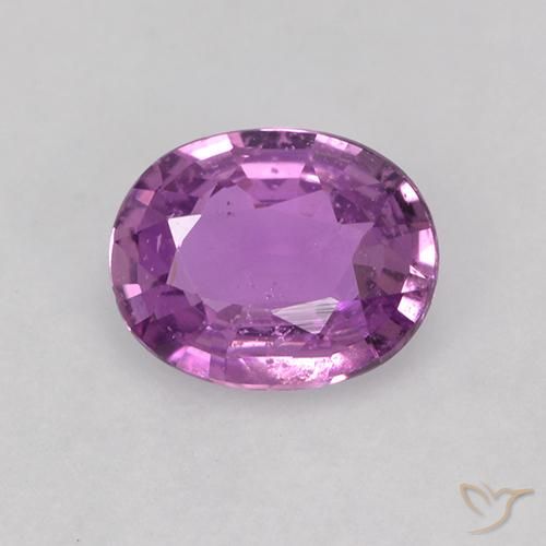 0.83ct Natural Púrpura eléctrico Zafiro, Ovalada, VS