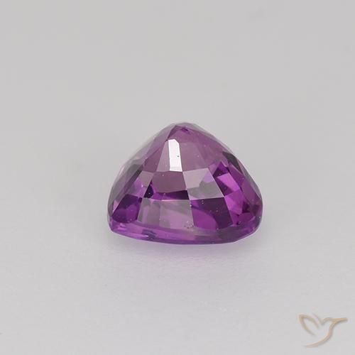 Zafiro Púrpura violeta natural de 0.89 ct, En forma de pera, VVS-VS