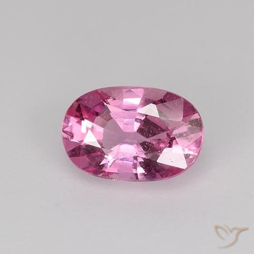 Zafiro Rosado intenso natural de 0.76 ct, Ovalada, VS